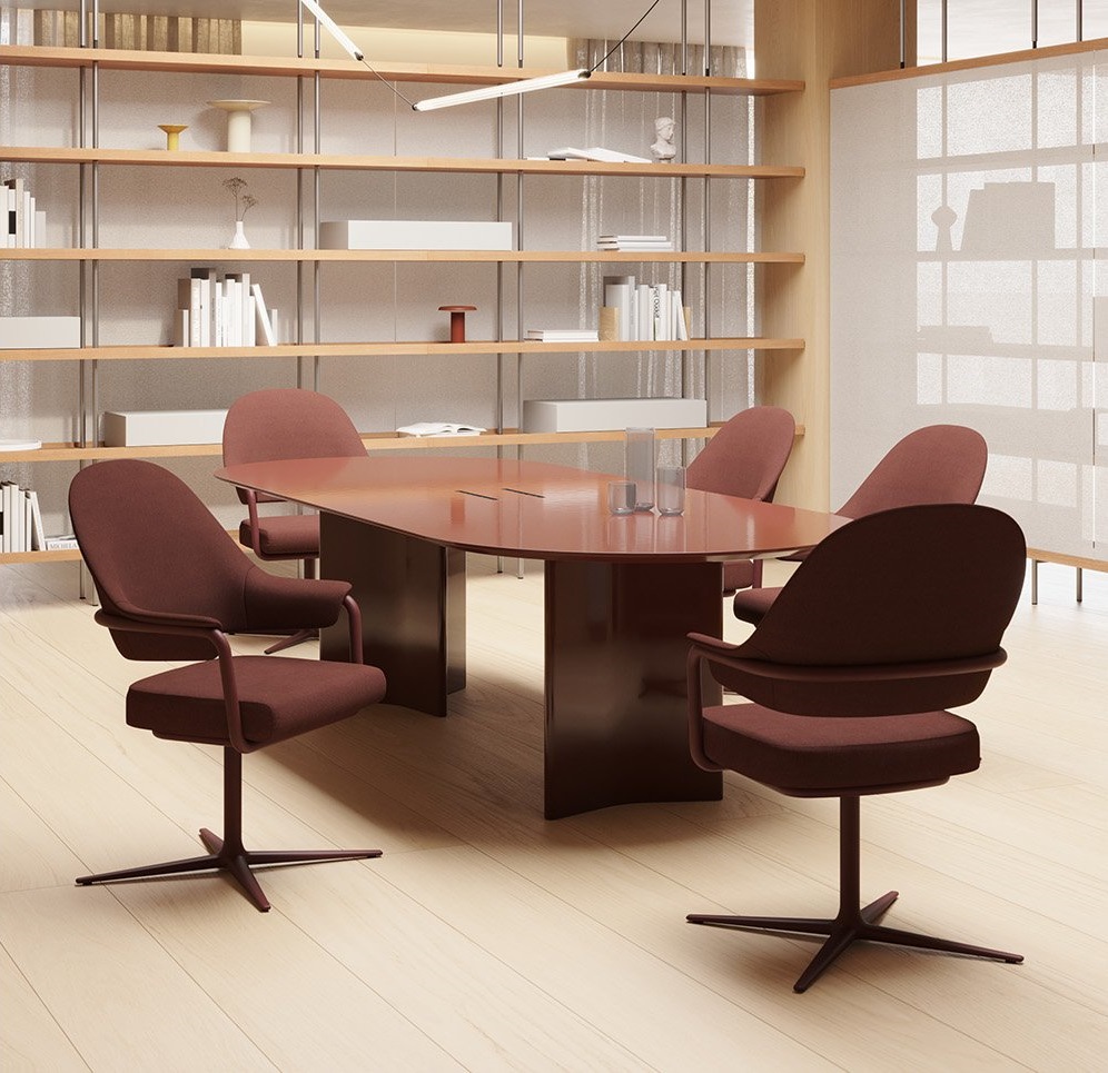 Punt Mobles Hidalgo Swivel Chair Star Base With Seat And Back Upholstery
