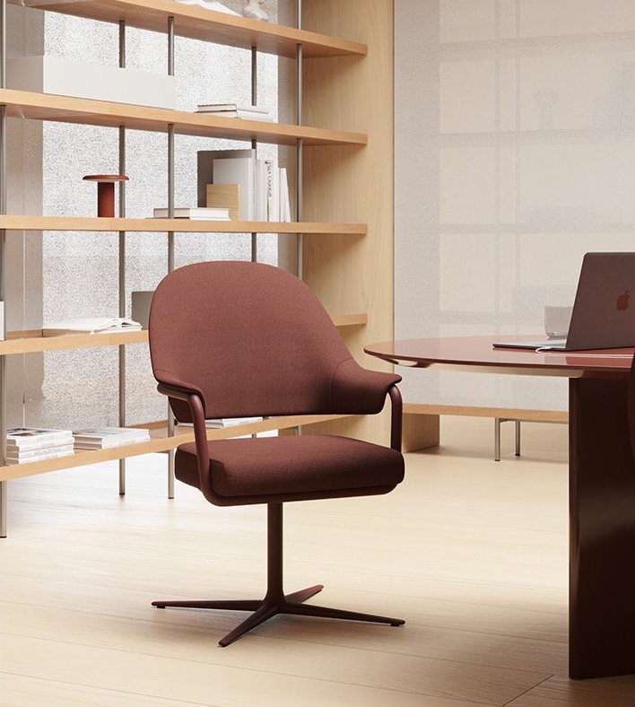 Punt Mobles Hidalgo Swivel Chair Star Base With Seat And Back Upholstery