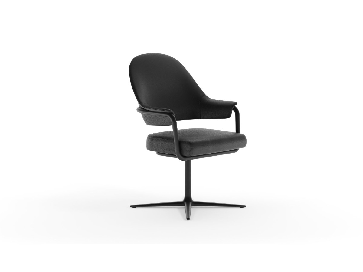 Punt Mobles Hidalgo Swivel Chair Star Base With Seat And Back Upholstery