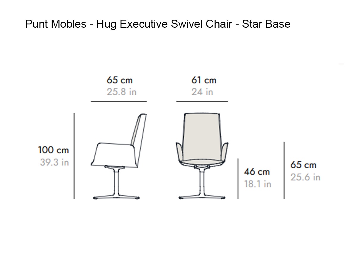Punt Mobles Hug Executive Swivel Chair Star Base