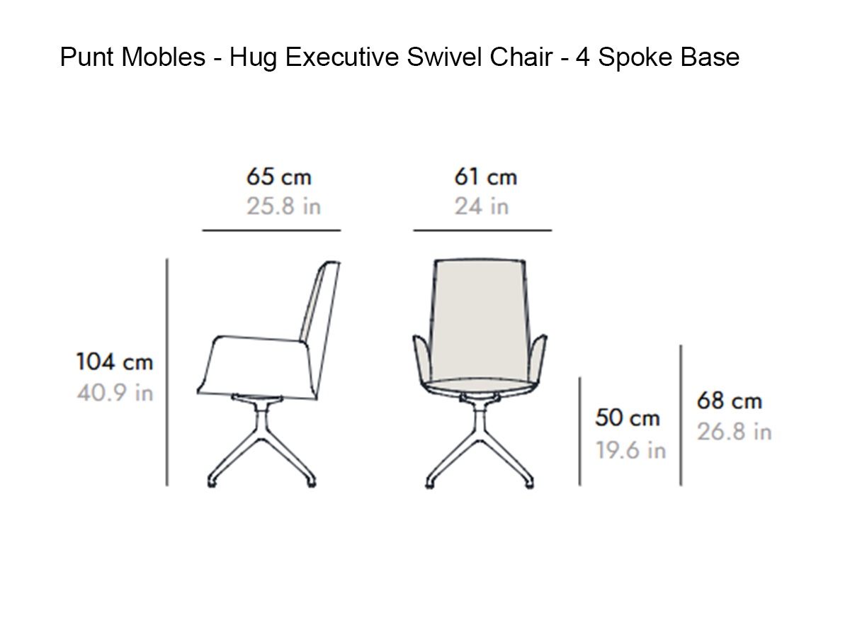 Punt Mobles Hug Executive Swivel Chair 4 Spoke Base