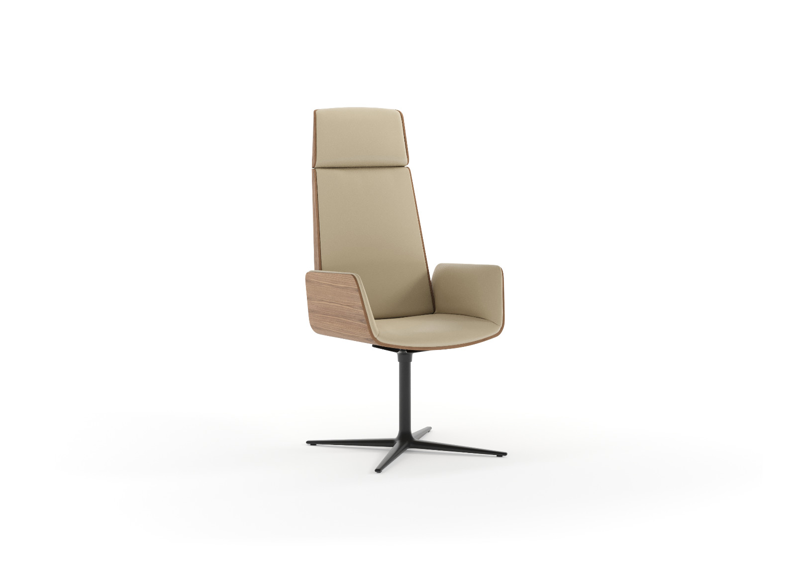 Punt Mobles Hug Executive Swivel Chair High Back With Star Base
