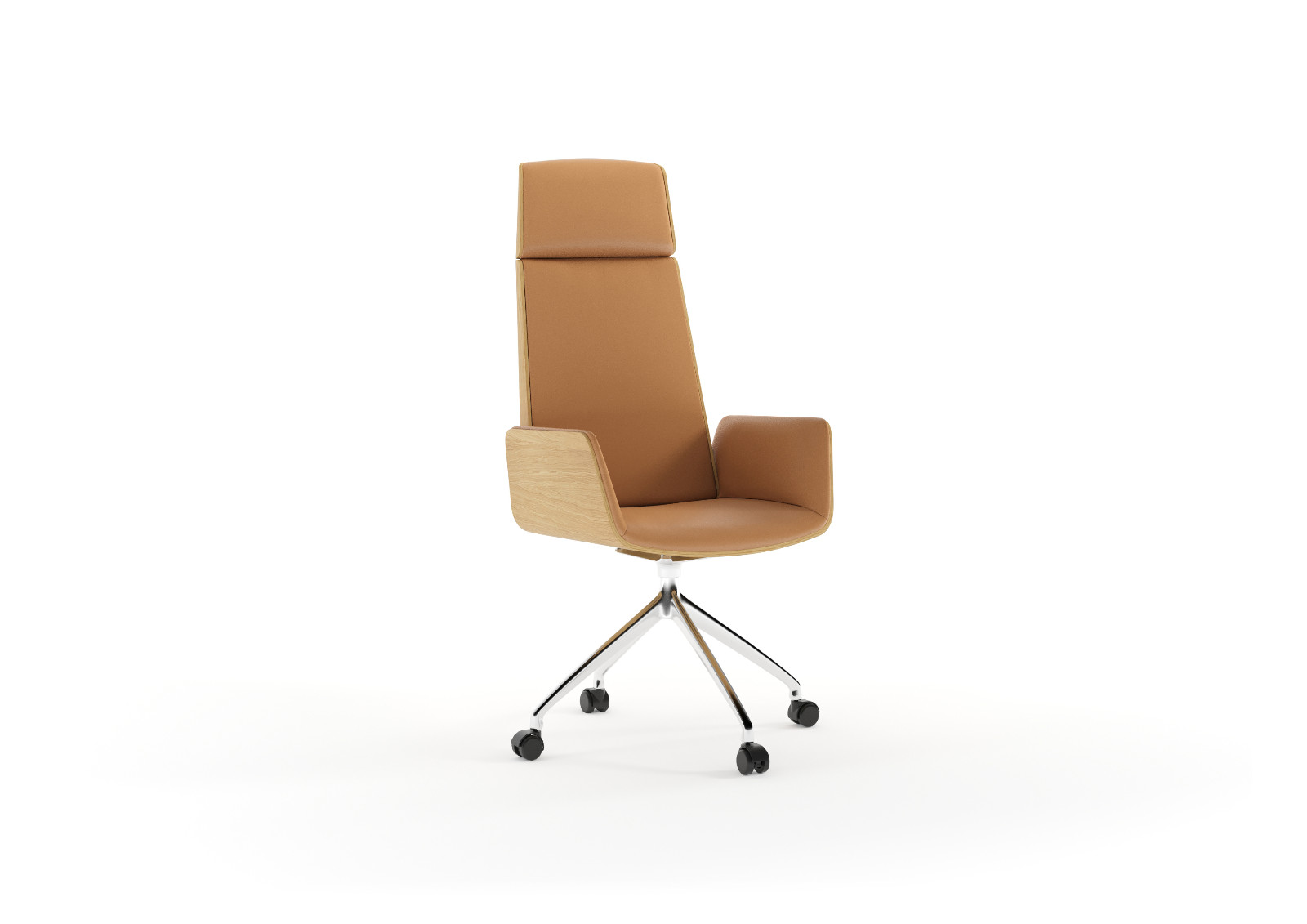 Punt Mobles Hug Executive Swivel Chair High Back With 4 Spoke Base Casters