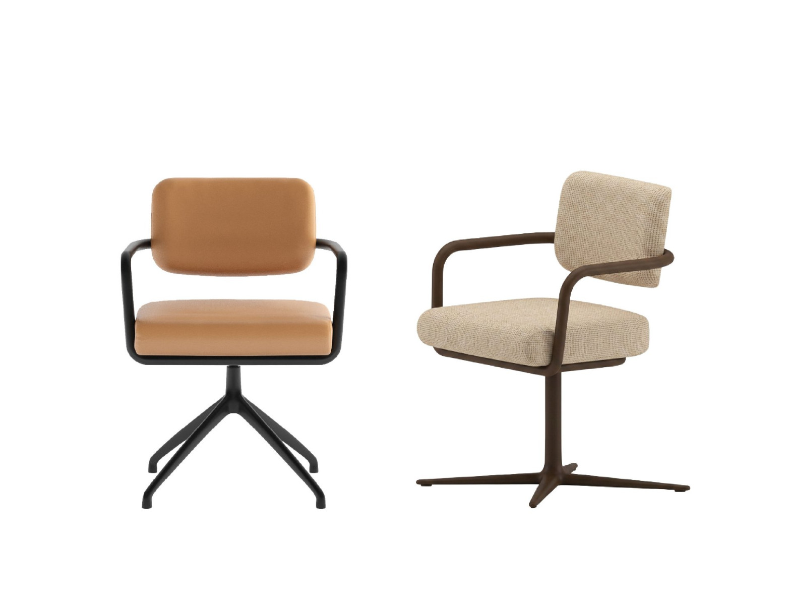 Punt Mobles Legado Swivel Chair 4 Spoke Base With Seat And Back Upholstery