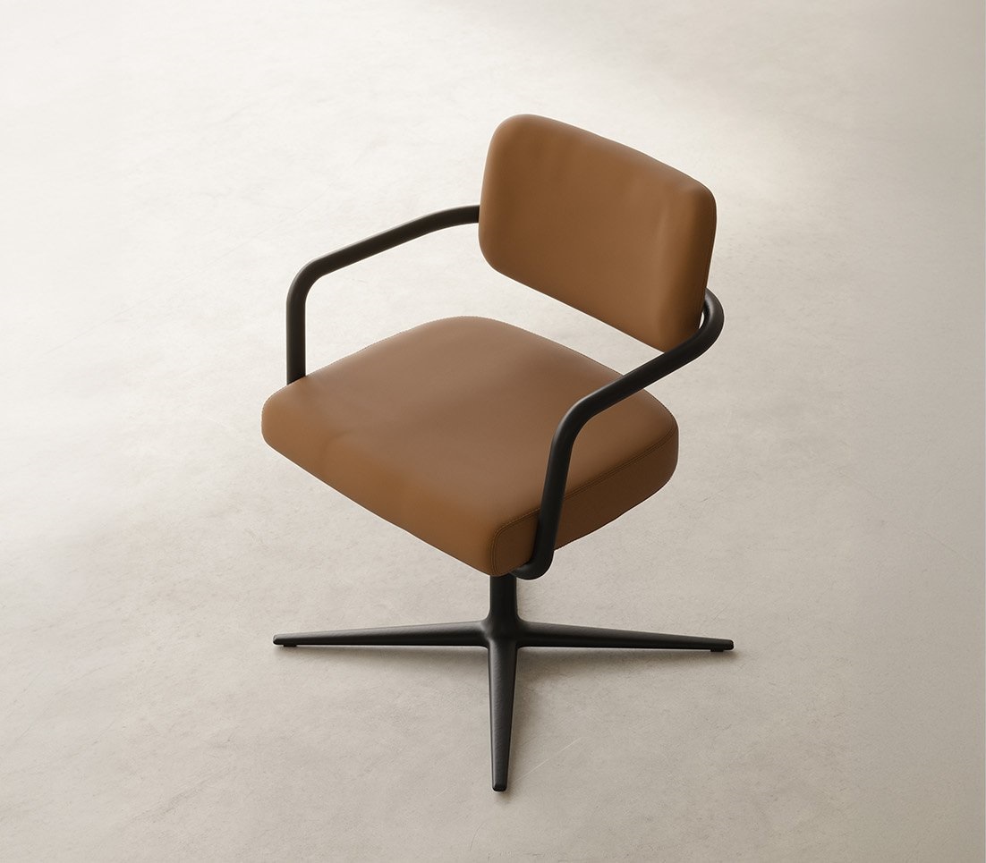 Punt Mobles Legado Swivel Chair Star Base With Seat And Back Upholstery