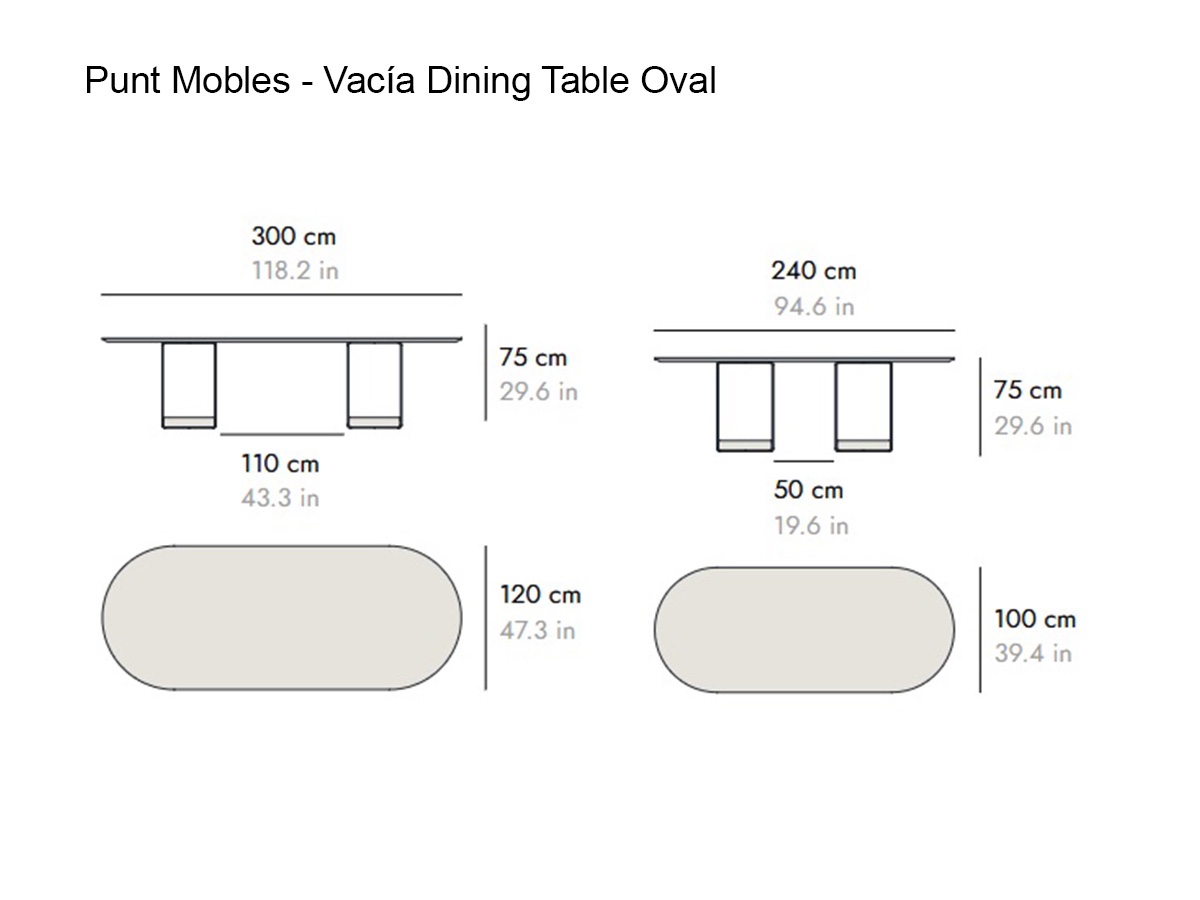 Punt Mobles Vacia Dining Table Oval