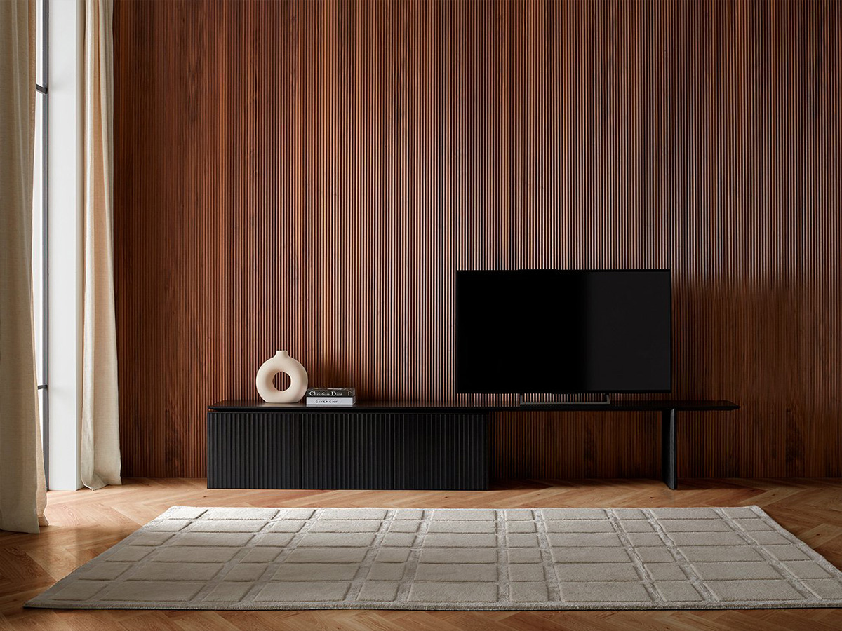 Punt Mobles Velasca Slatted Module With 3 Doors Ebony Stained Oak
