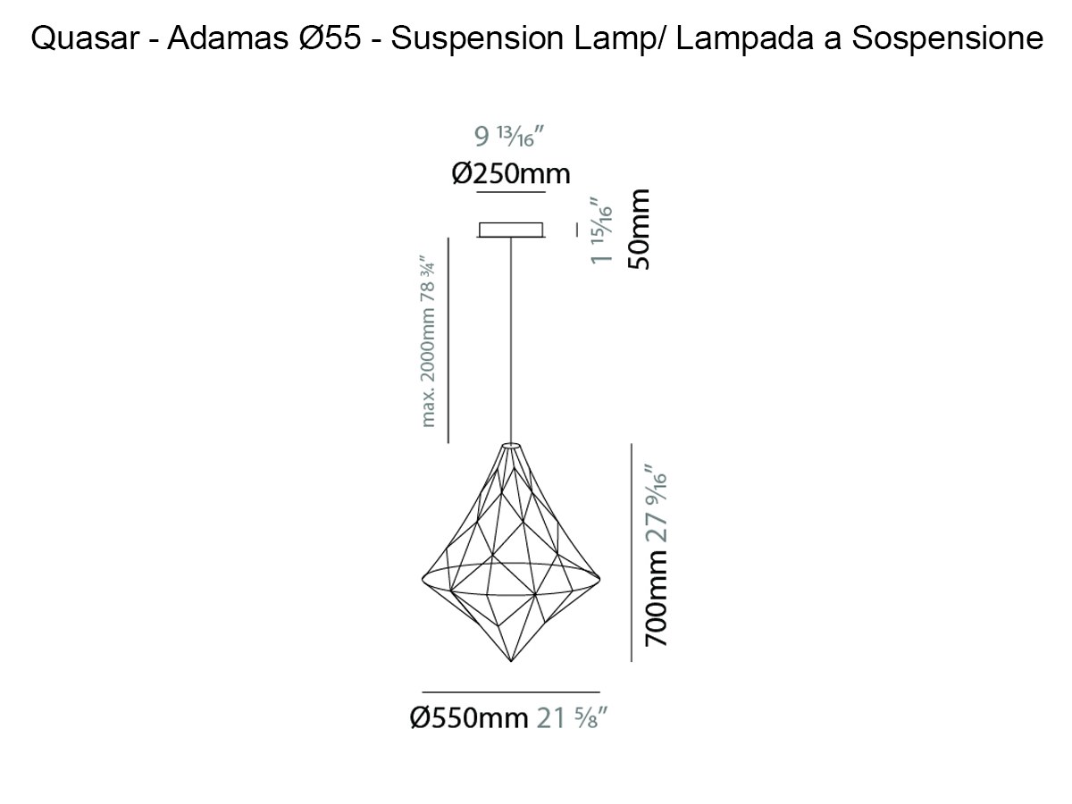 Quasar Adamas Suspension Lamp