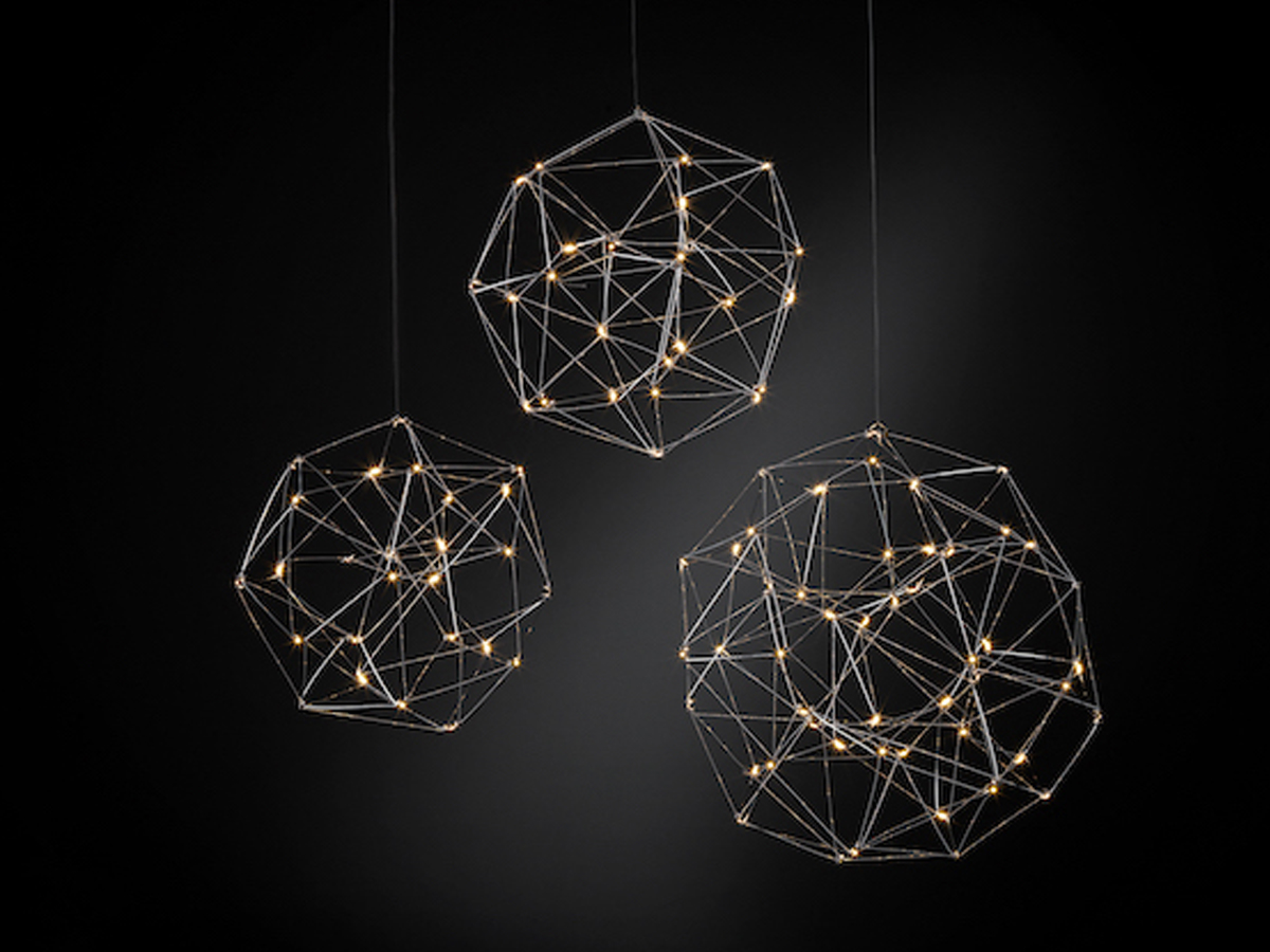 Quasar Cosmos Globe 80 Suspension Lamp Brass
