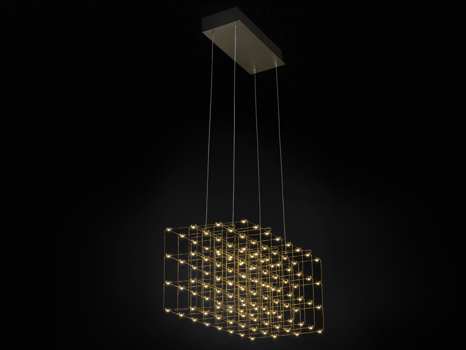 Quasar Cosmos Square Triple Suspension Lamp