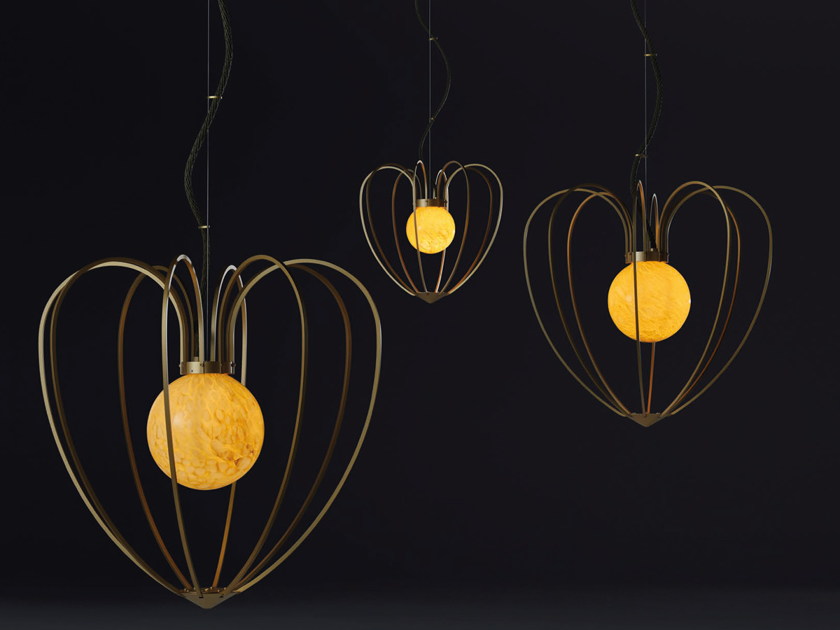 Quasar Kengi Gold Suspension Lamp