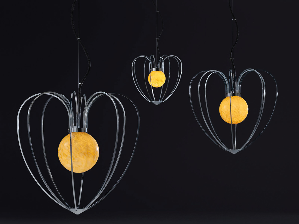 Quasar Kengi Silver Suspension Lamp