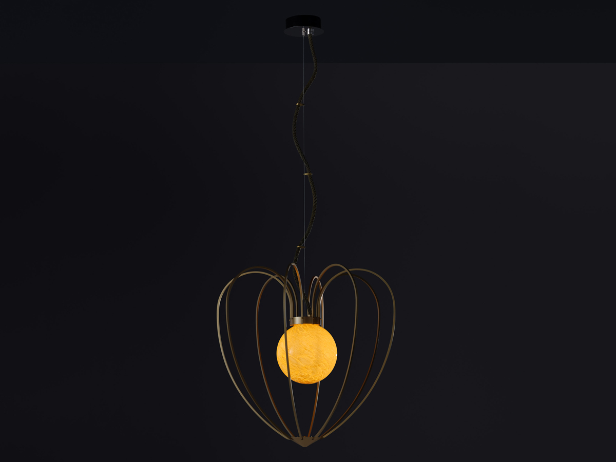 Quasar Kengi Gold Suspension Lamp