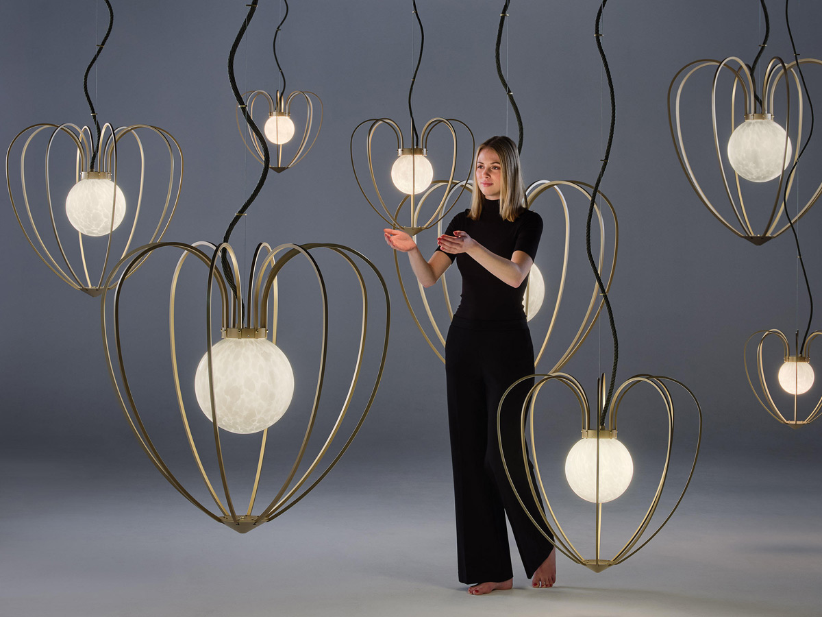 Quasar Kengi Gold Suspension Lamp