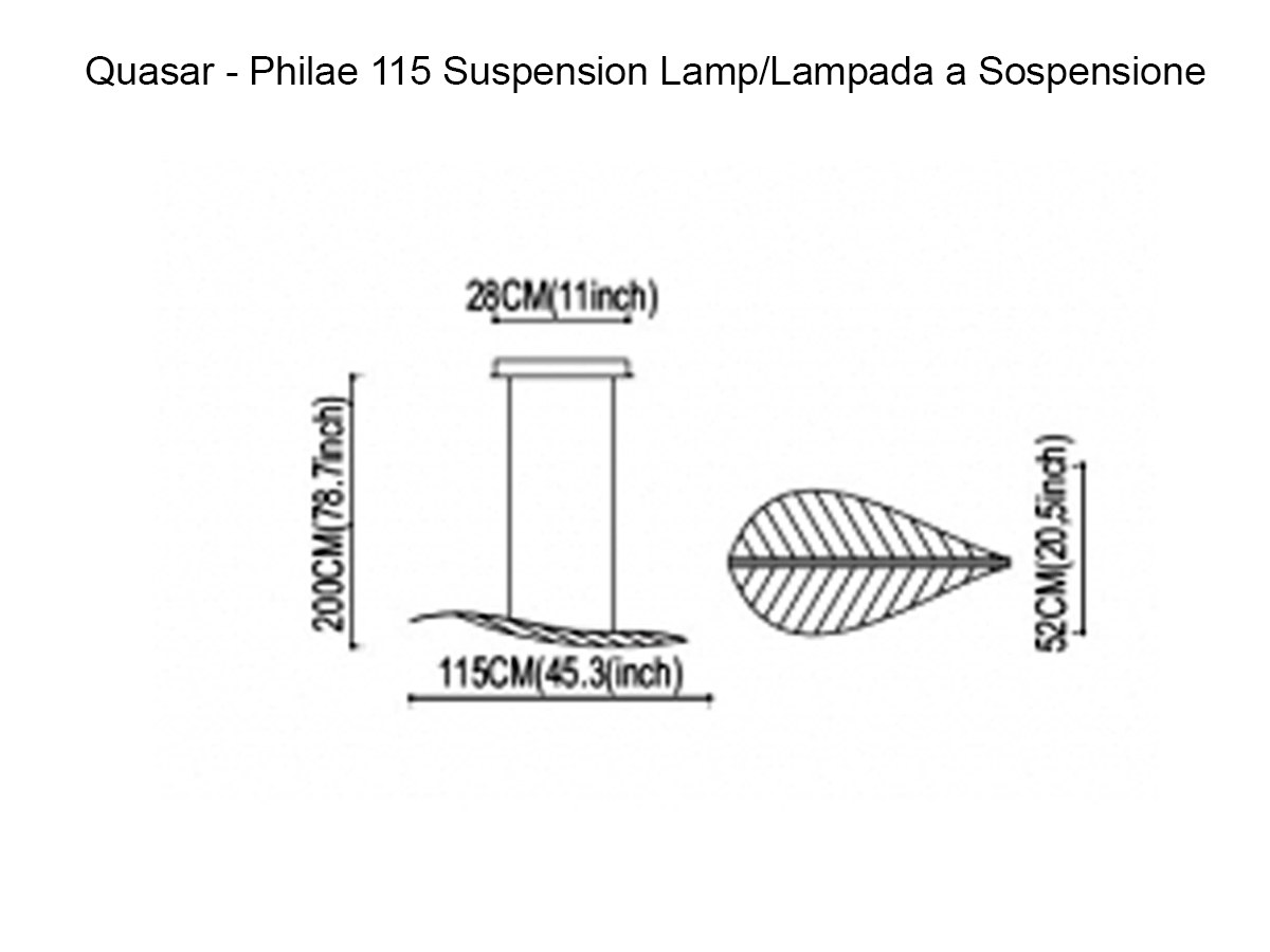 Quasar Philae 115 Suspension Lamp