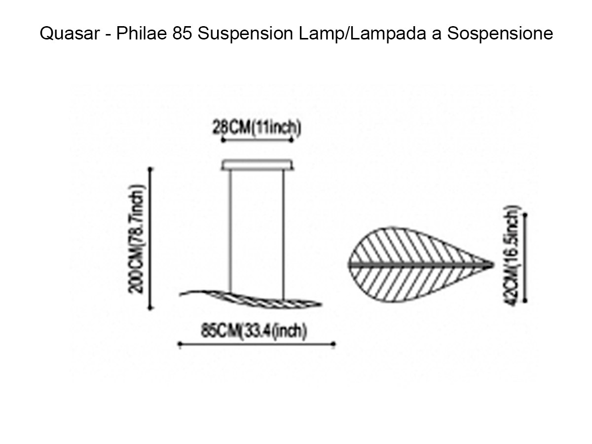 Quasar Philae 85 Suspension Lamp