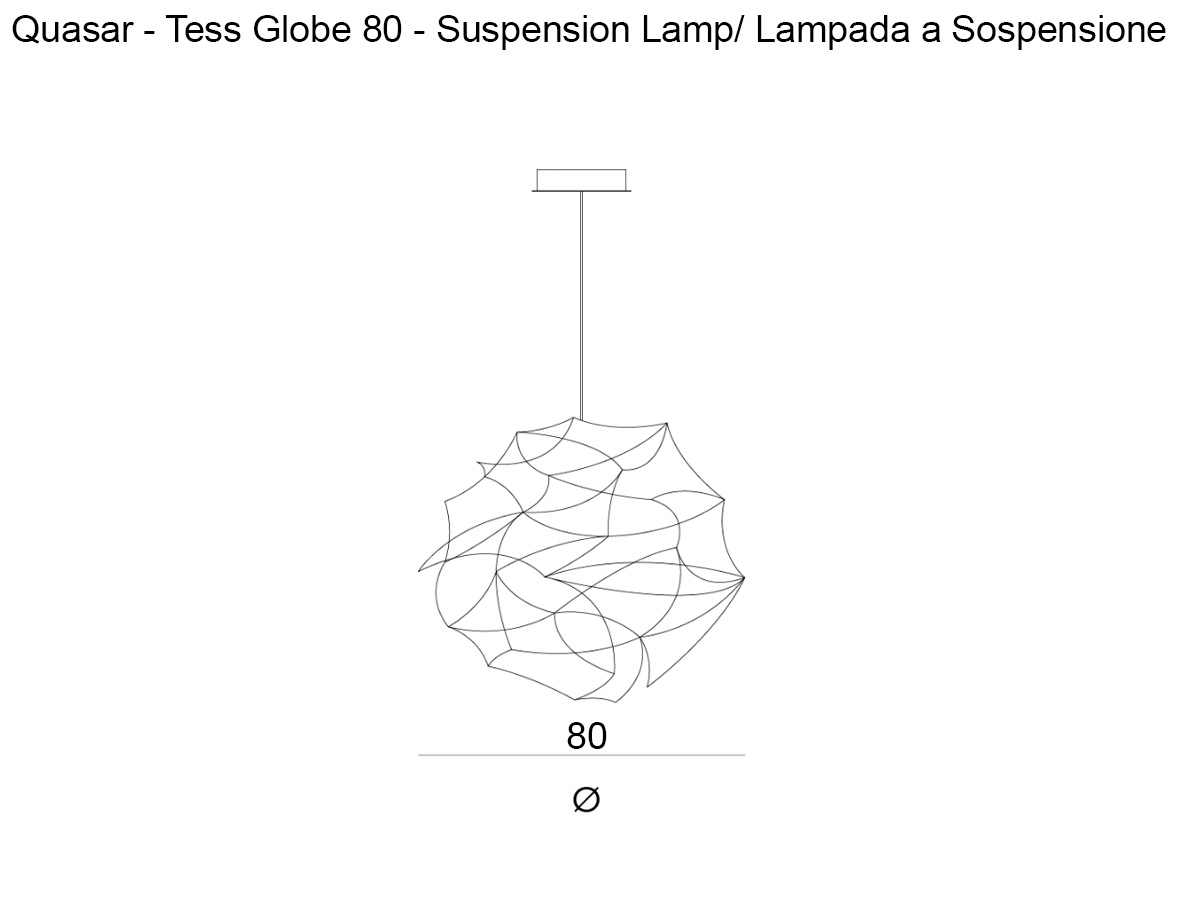 Quasar Tess Globe 80 Suspension Lamp