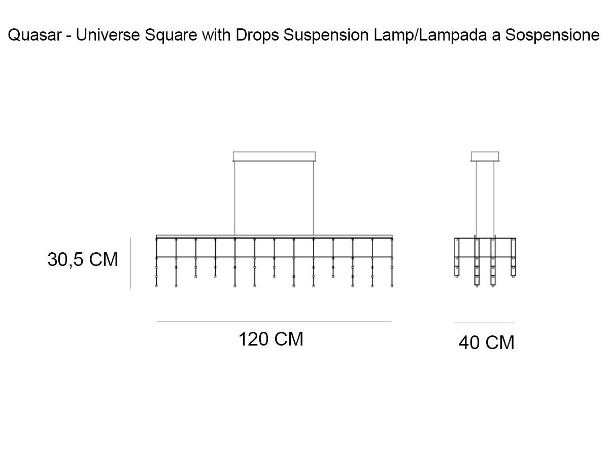 Подвесной светильник Quasar Universe Square With Drops