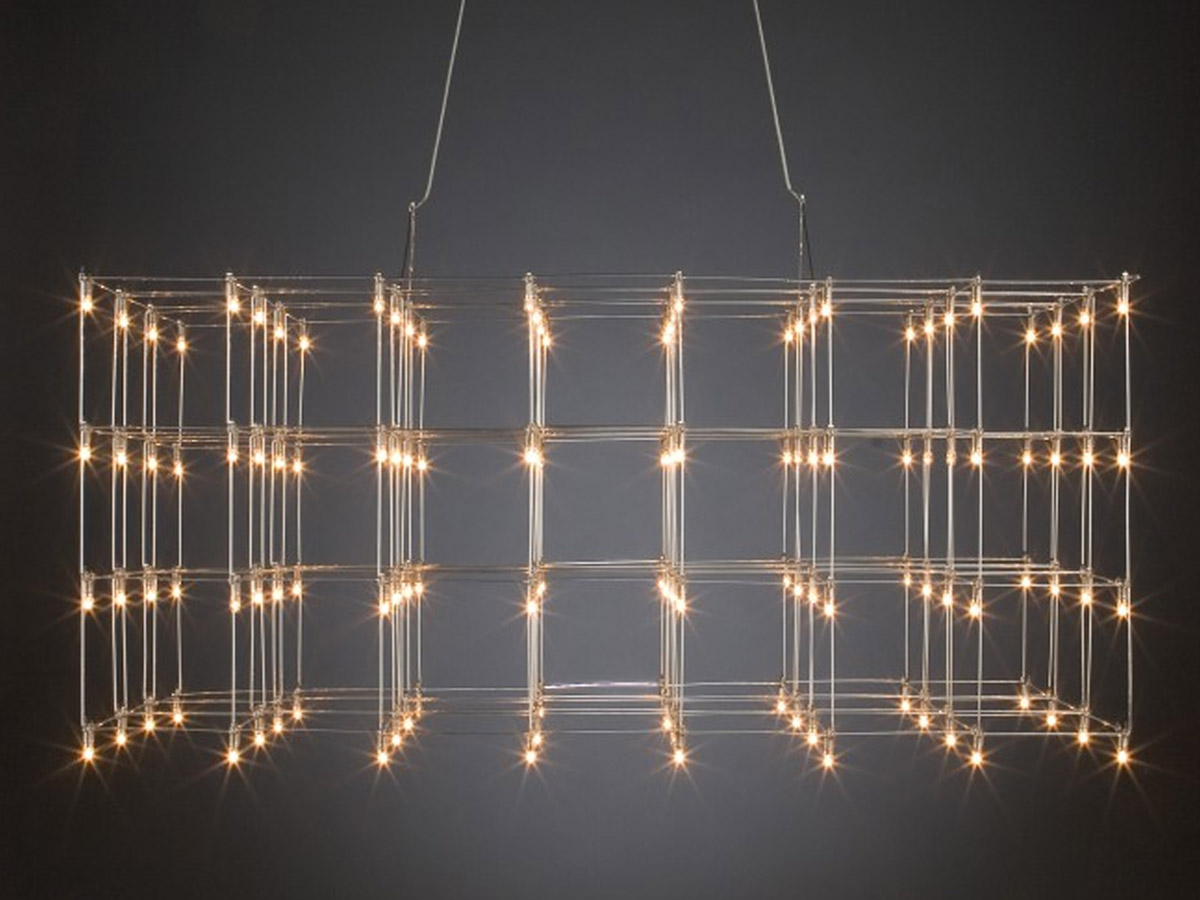 Quasar Universe Square Triple Suspension Lamp