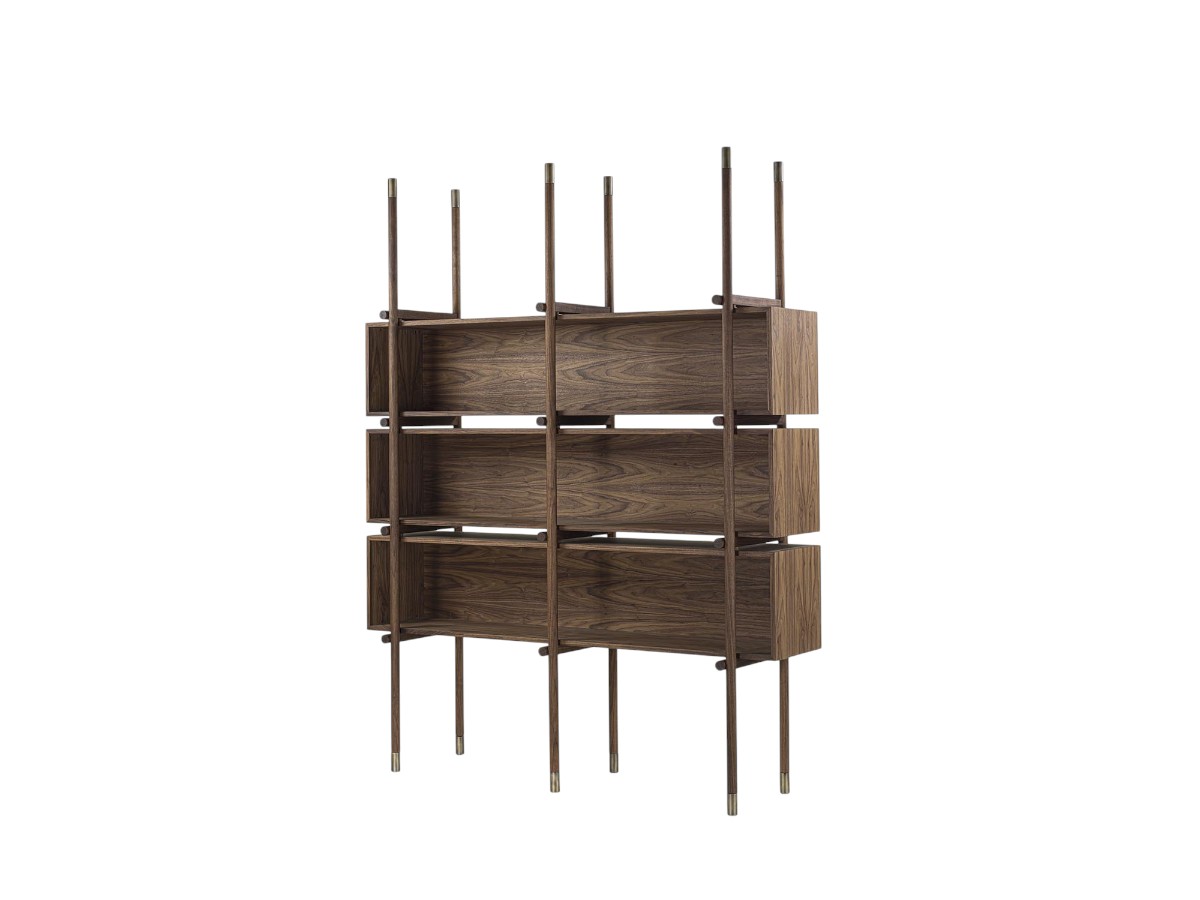 Riva 1920 Aqua Bookshelf Walnut Without Knots
