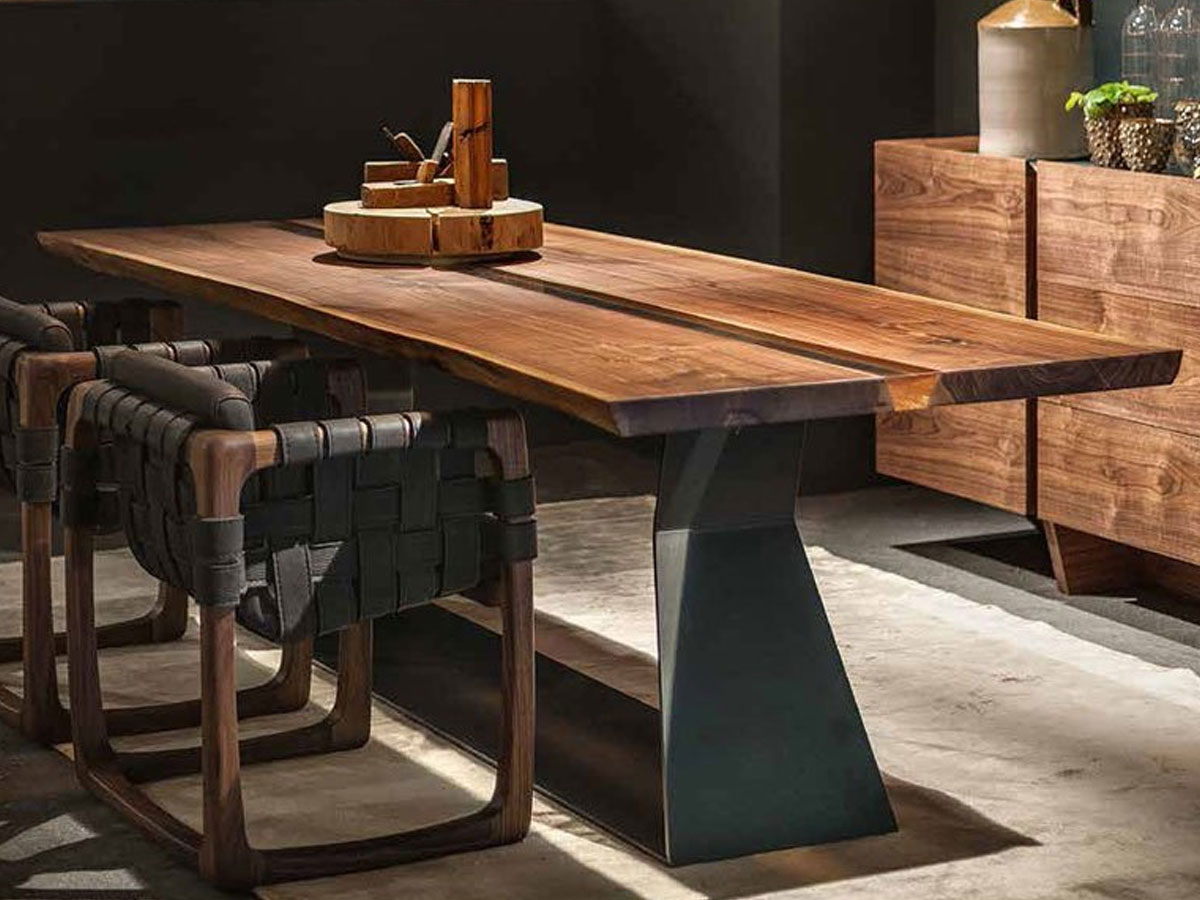 Riva 1920 Bedrock Plank C Resin Table