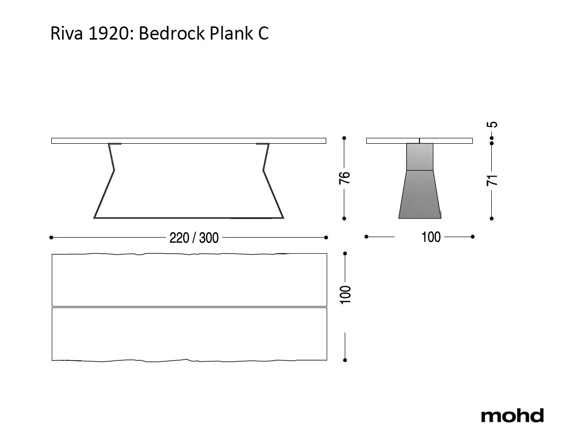 Riva 1920 Bedrock Plank C Table