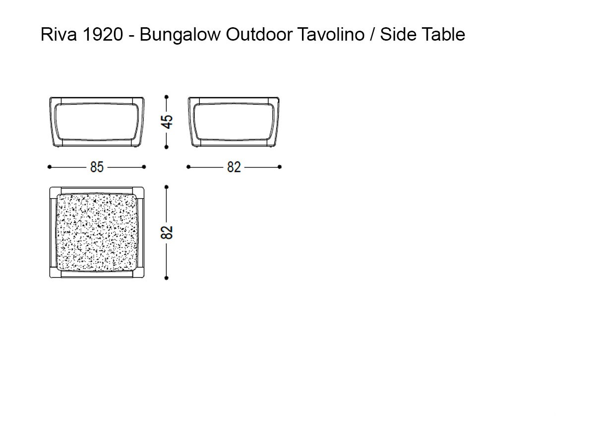 Riva 1920 Bungalow Side Table Outdoor