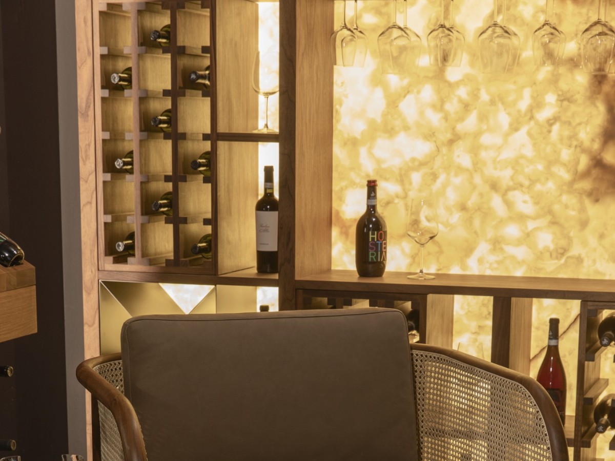 Riva 1920 Cru Onyx Wine Storage Cabinet Walnut Without Knots