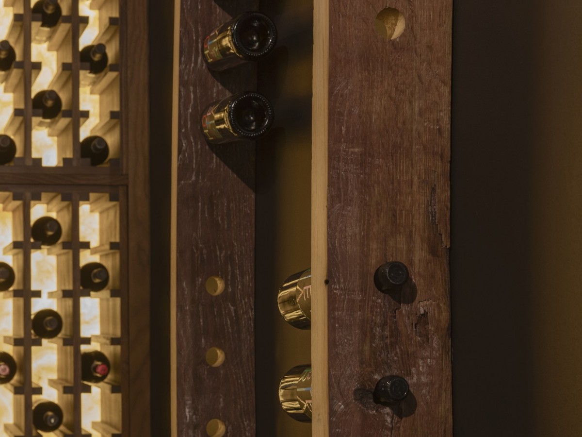 Riva 1920 Cru Onyx Wine Storage Cabinet Walnut Without Knots