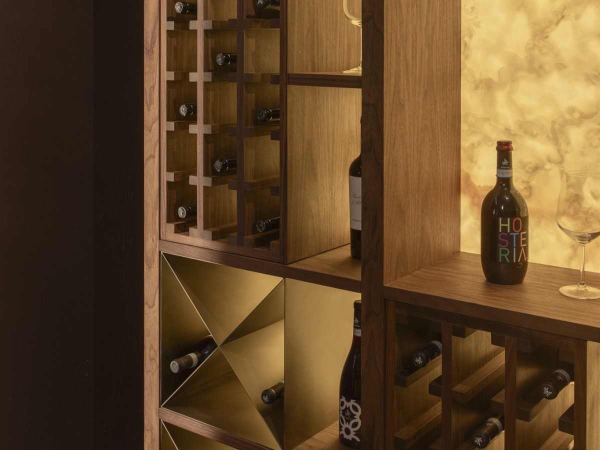 Riva 1920 Cru Onyx Wine Storage Cabinet Walnut Without Knots