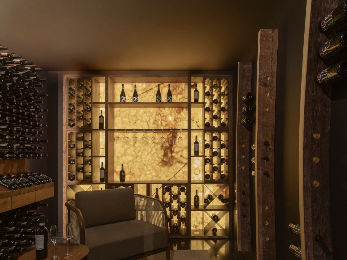Riva 1920 Cru Onyx Wine Storage Cabinet Walnut Without Knots