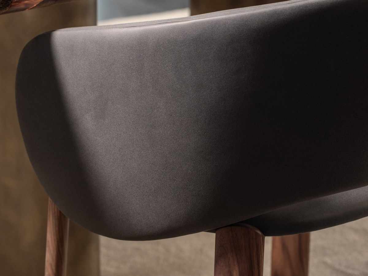 Riva 1920 Dune1 Armchair With Seat And Back Upholstery Walnut Without Knots