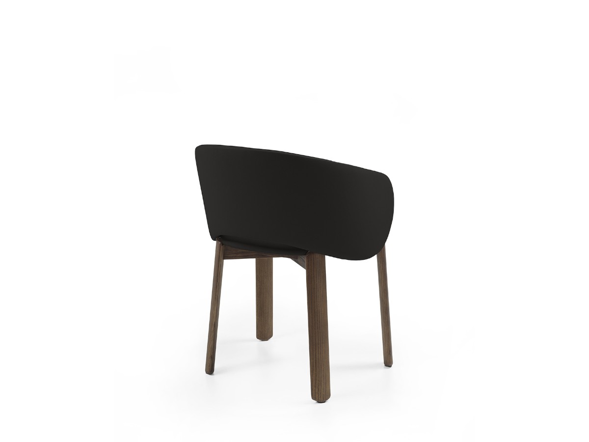 Riva 1920 Dune1 Armchair With Seat And Back Upholstery Walnut Without Knots