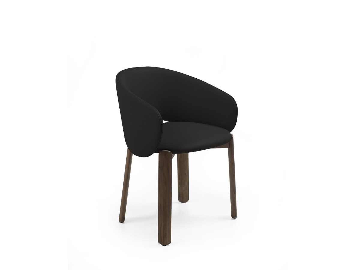 Riva 1920 Dune1 Armchair With Seat And Back Upholstery Walnut Without Knots