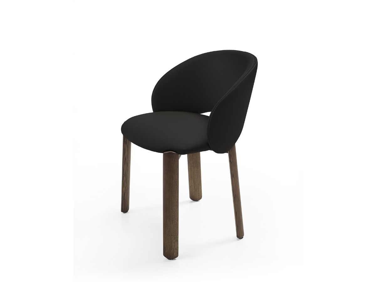 Riva 1920 Dune Chair With Seat And Back Upholstery Walnut Without Knots