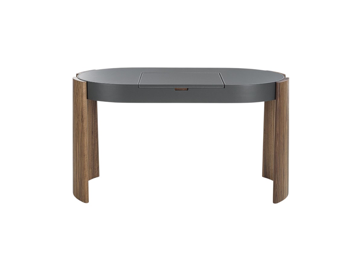 Riva 1920 Eclisse Vanity Table D7 Leather Olimpiawalnut Without Knots