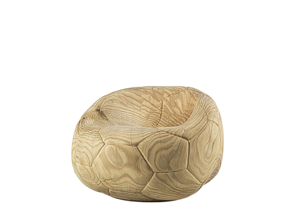Riva 1920 Football Swivel Armchair Outdoor Cedar
