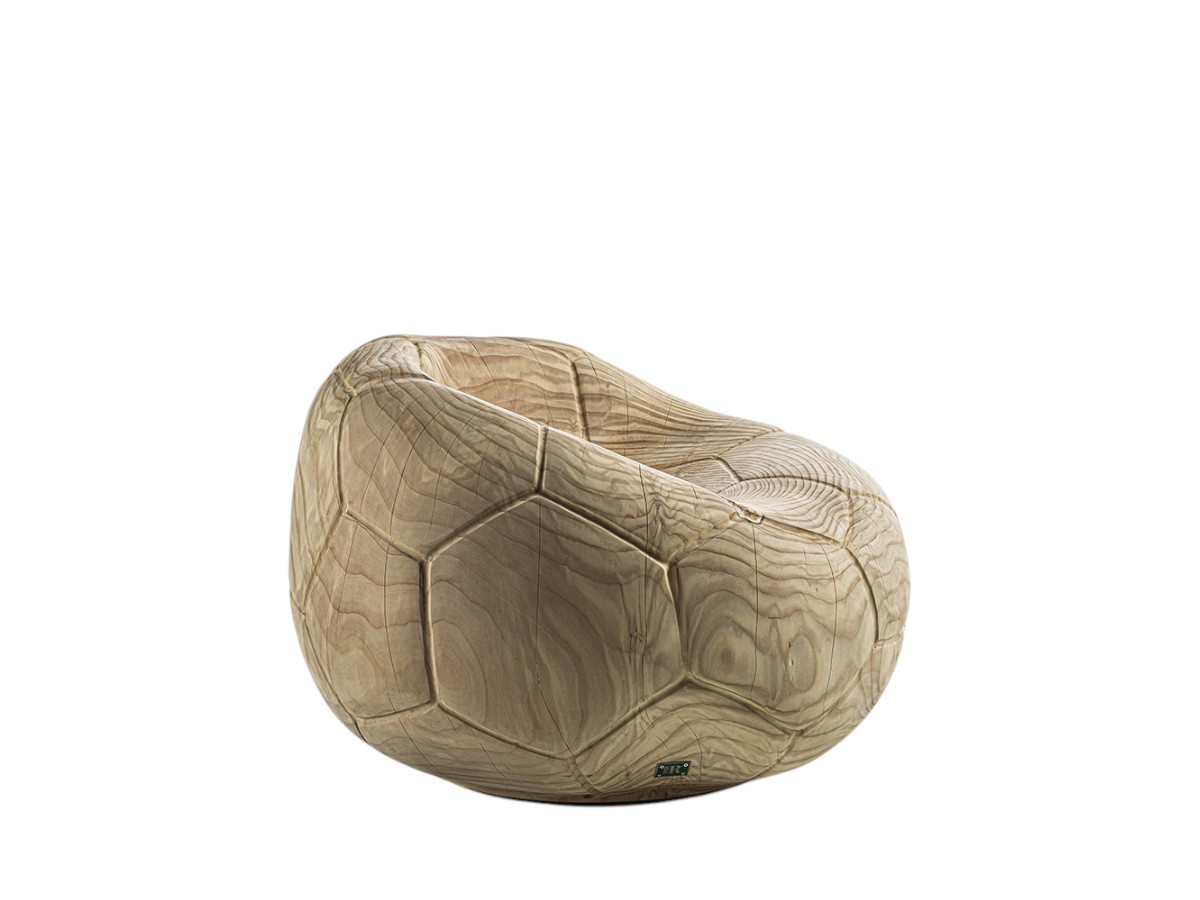 Riva 1920 Football Swivel Armchair Outdoor Cedar