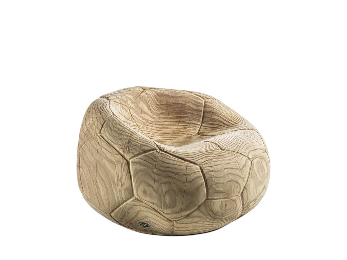Riva 1920 Football Swivel Armchair Outdoor Cedar