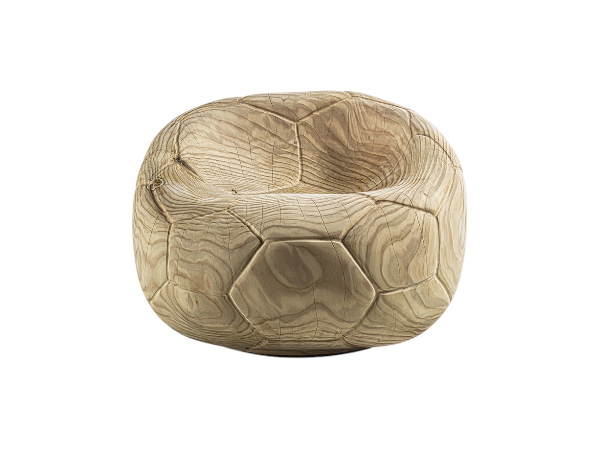Riva 1920 Football Swivel Armchair Outdoor Cedar