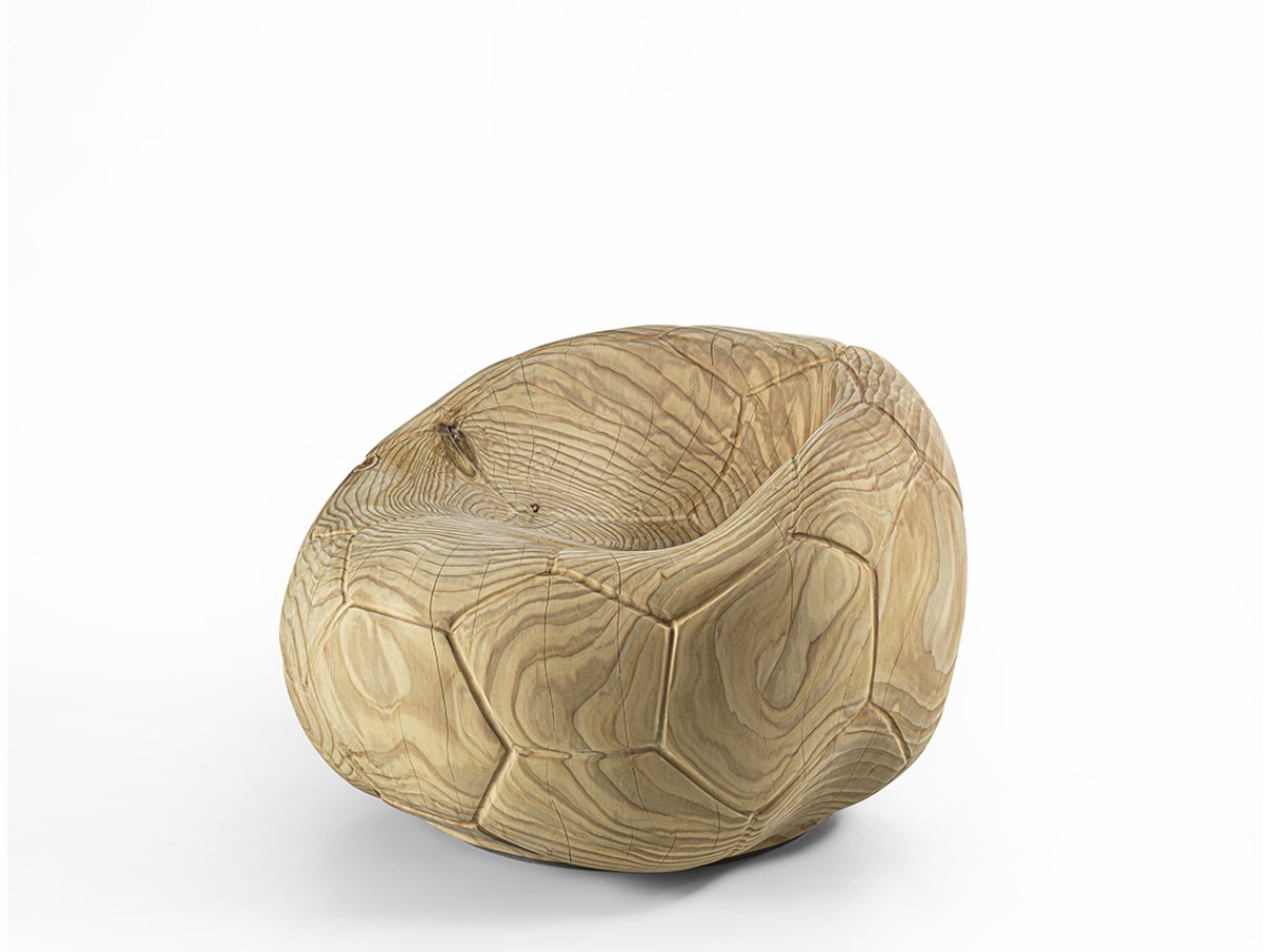 Riva 1920 Football Swivel Armchair Outdoor Cedar