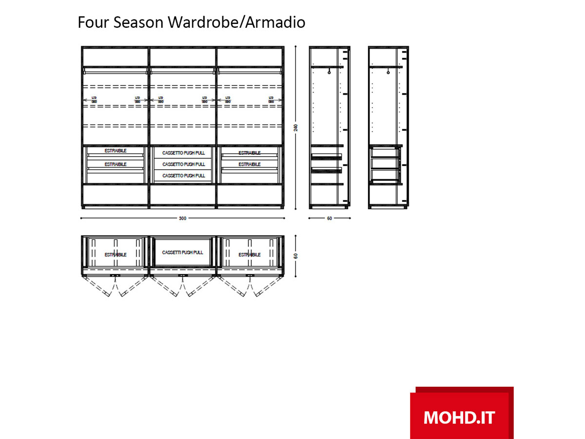 Riva 1920 Four Season Glass Wardrobe