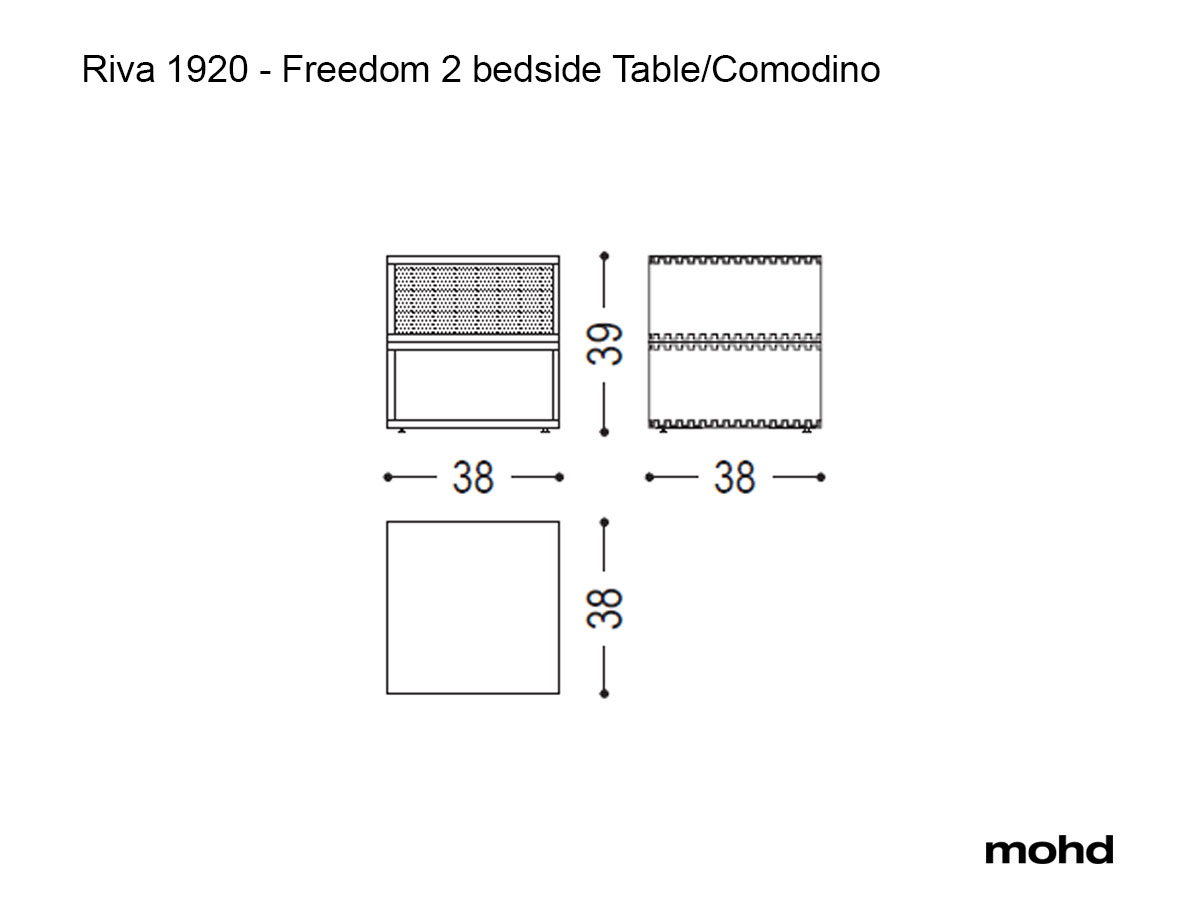Riva 1920 Freedom 2 Bedside Table