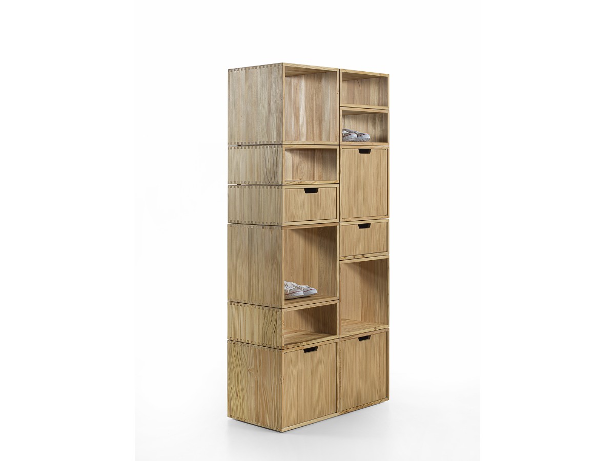 Riva 1920 Freedom Shoes Storage Cabinet Modular Oak Without Knots