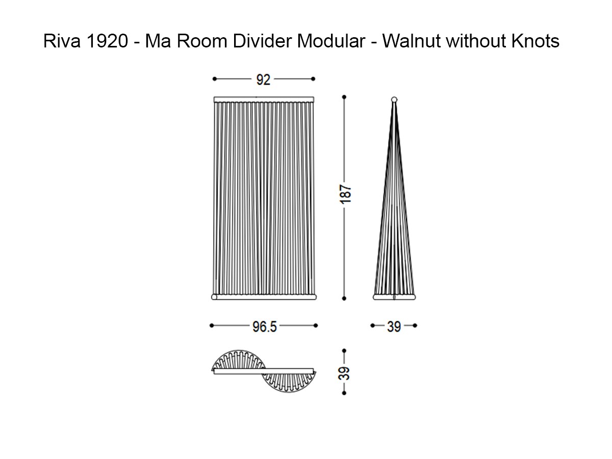Riva 1920 Ma Room Divider Modular Walnut Without Knots