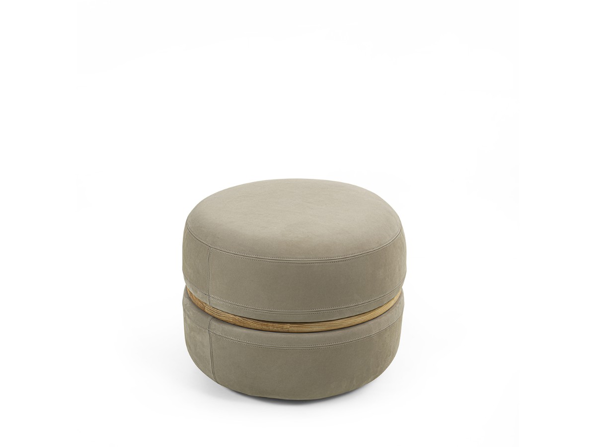 Riva 1920 Macaron Pouf O 55 Cm D3 Leather Suede