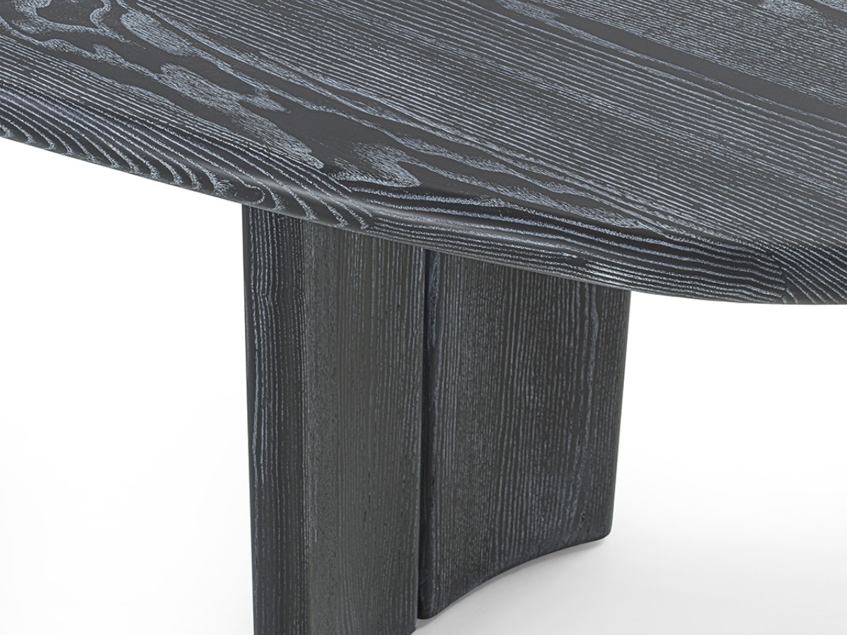 Riva 1920 Medialuna Table Pigmented Ash Without Knots Grey