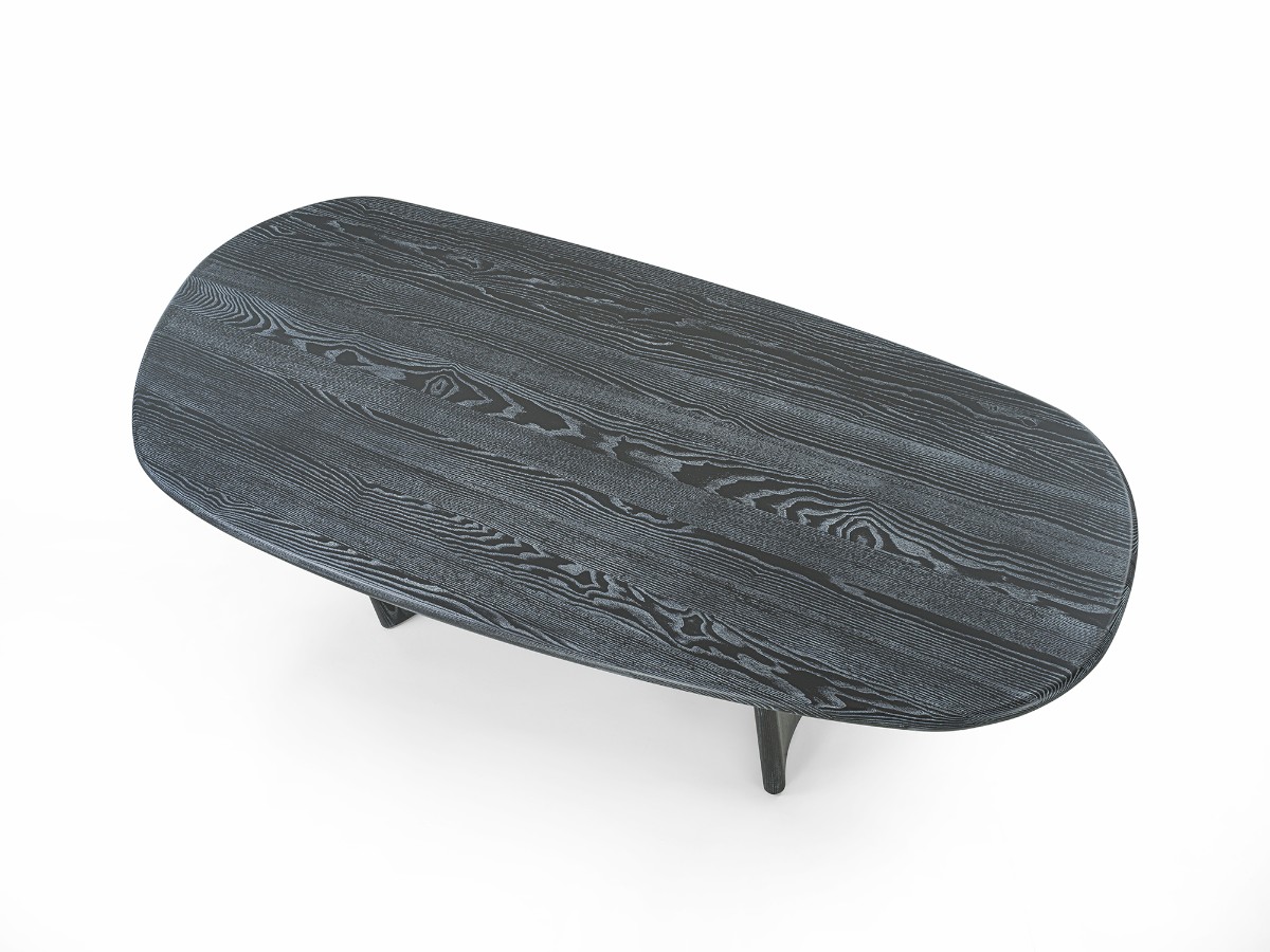 Riva 1920 Medialuna Table Pigmented Ash Without Knots Grey