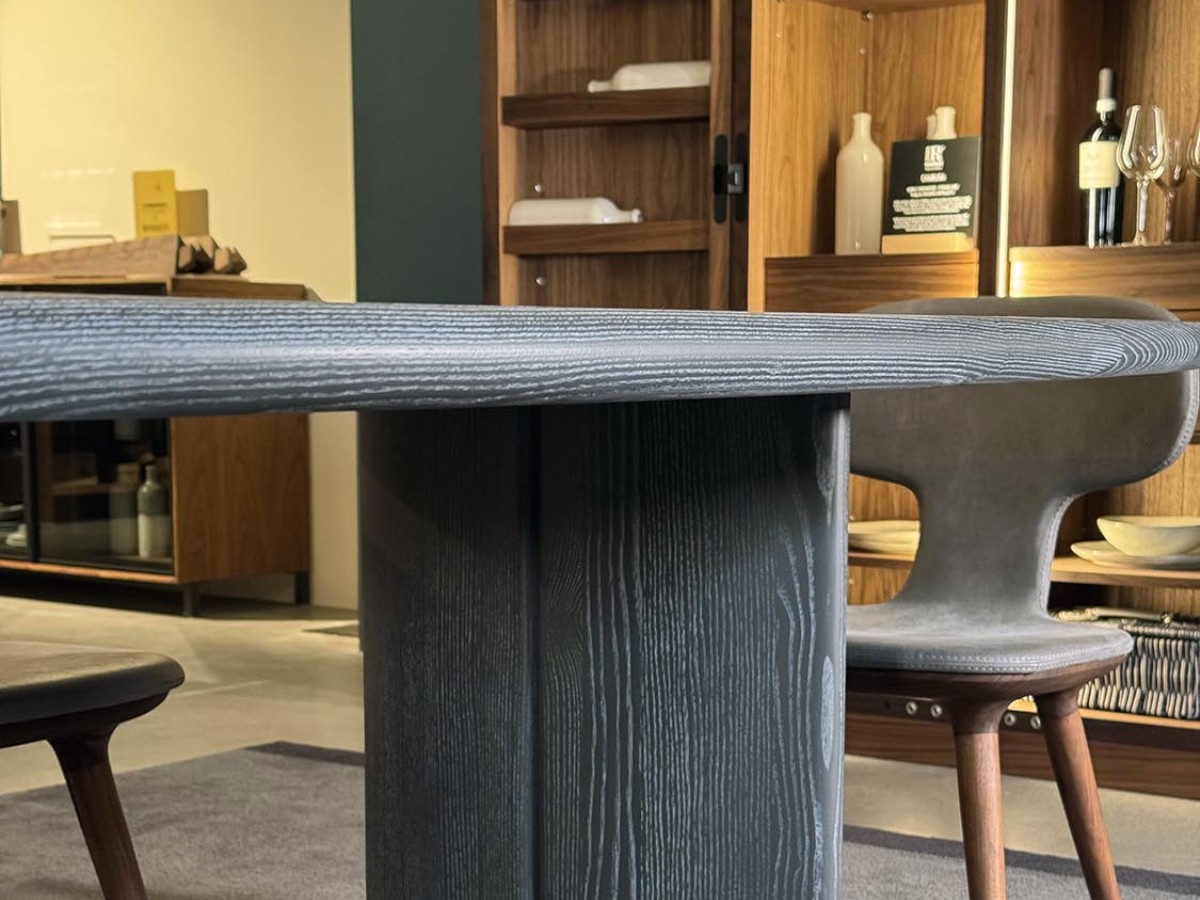 Riva 1920 Medialuna Table Pigmented Ash Without Knots Grey