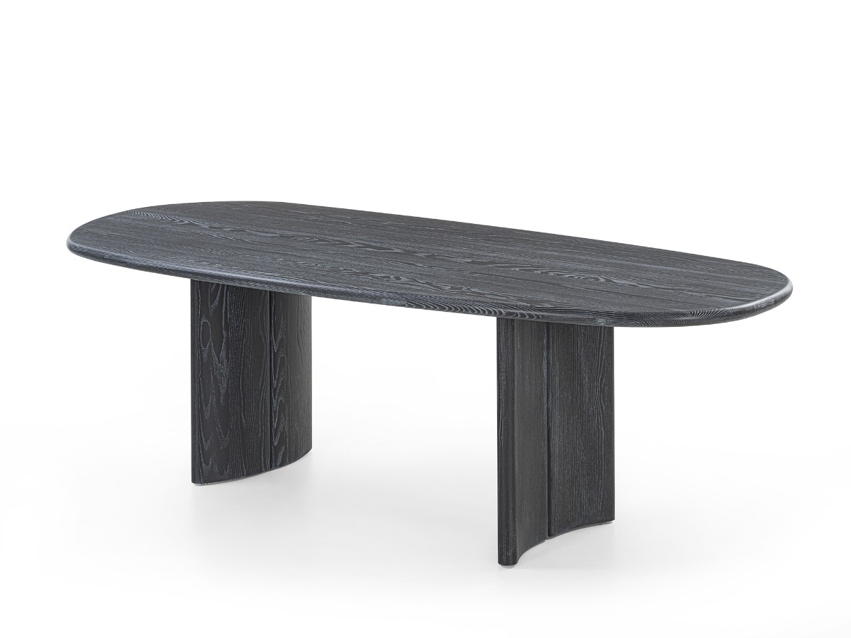 Riva 1920 Medialuna Table Pigmented Ash Without Knots Grey